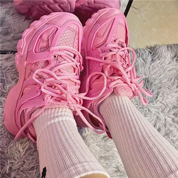 Chunky Sneakers High Street Pink