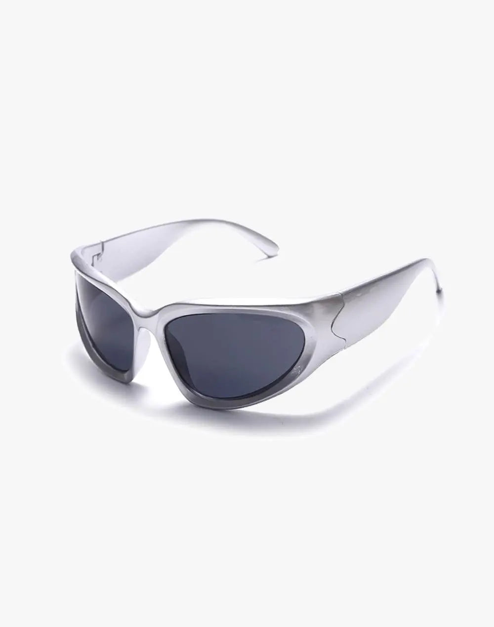 Y2K Metallic Silver Sunglasses - High Street Pink