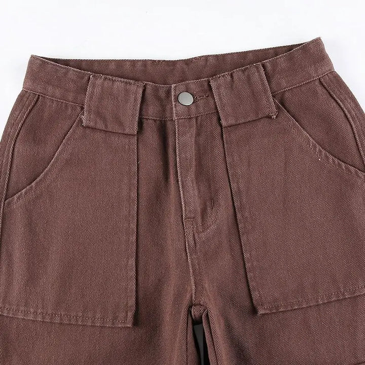 Brown Vintage Cargo Pants High Street Pink