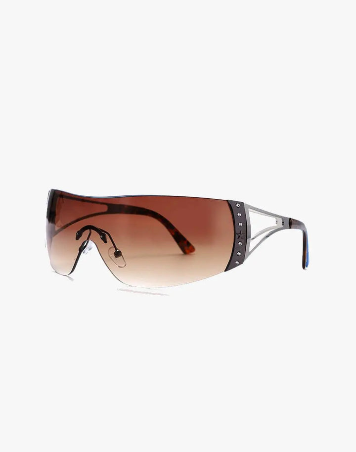Y2K Futuristic Sunglasses High Street Pink